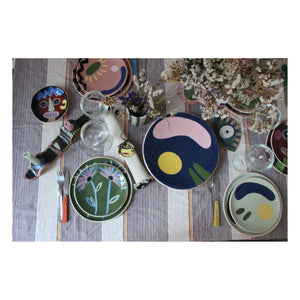 HOMERE - Louloudia Ceramic Shallow Bowl | Green