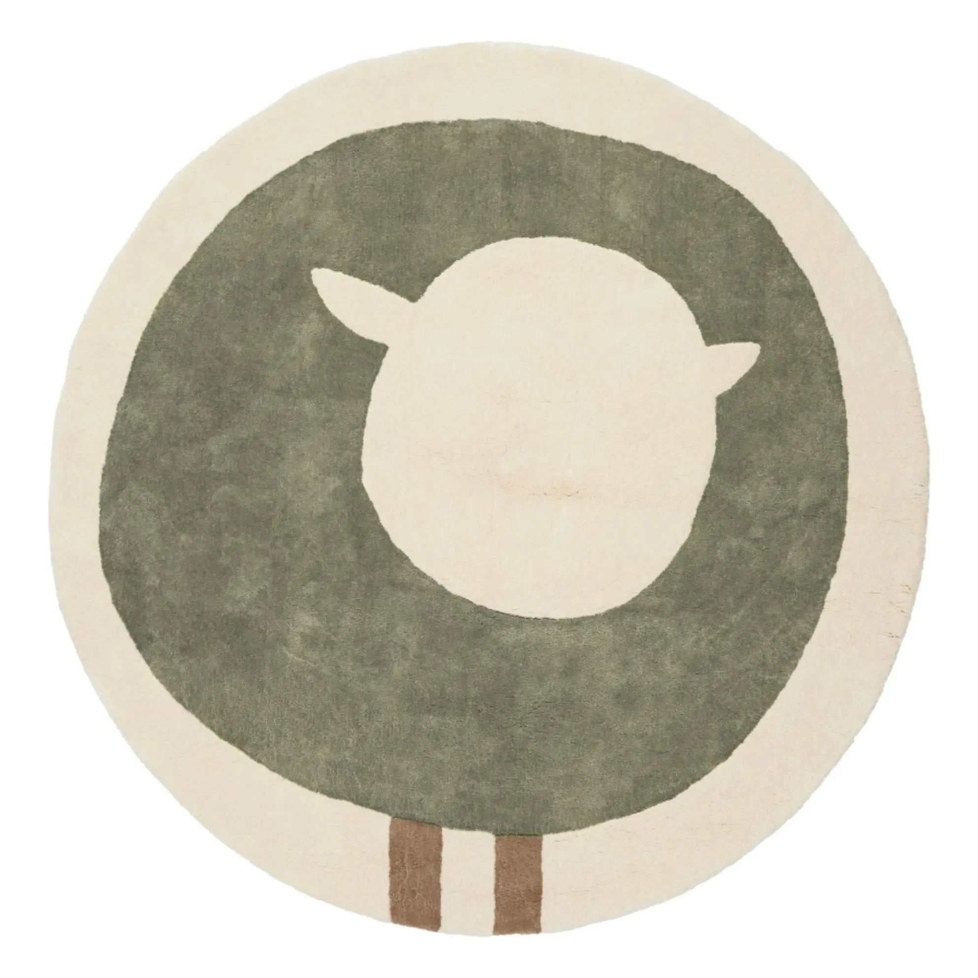 Bleuu-studio - Runder Schaffell-Teppich | Khaki