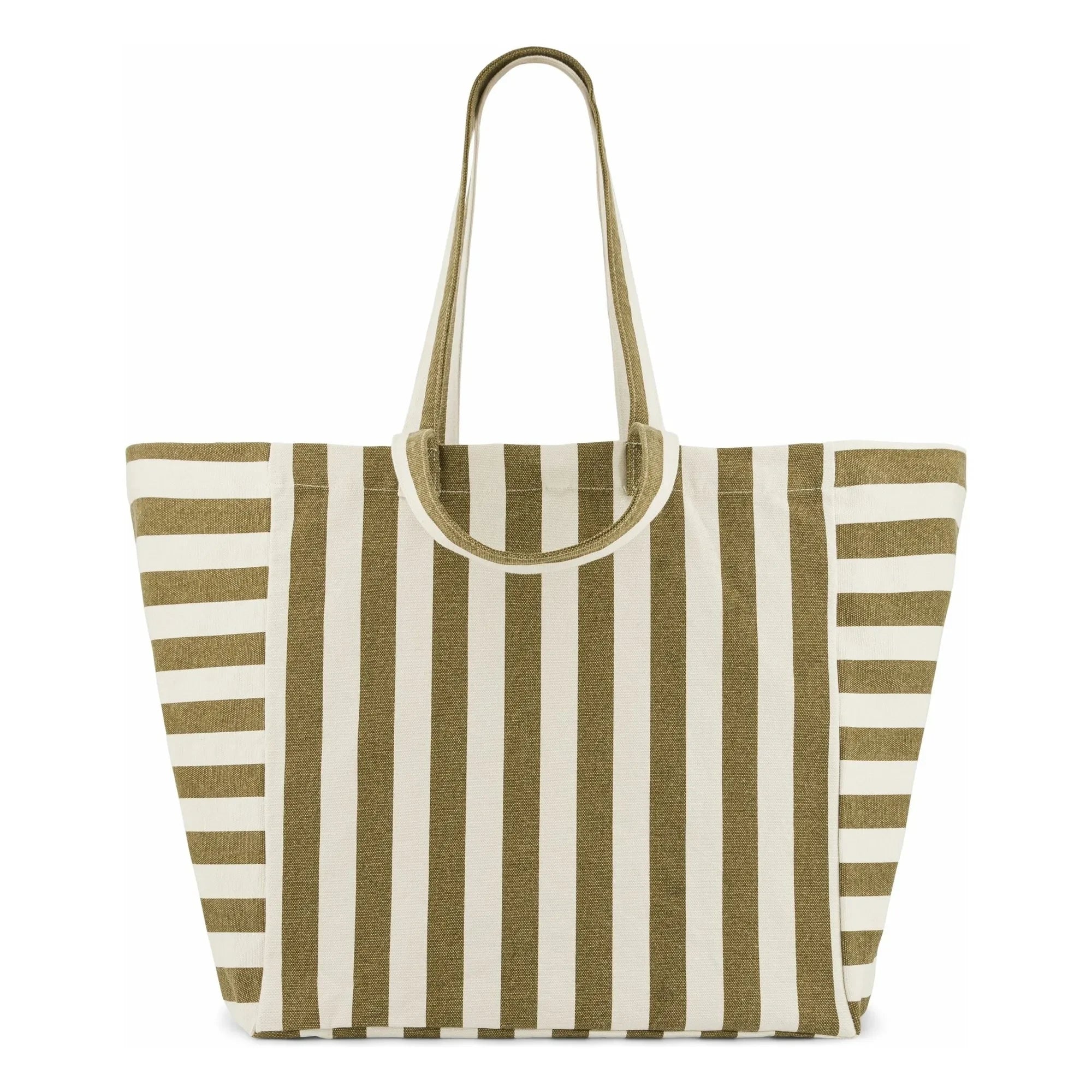 Rose in April - Elisa Striped Tote Bag | Olive