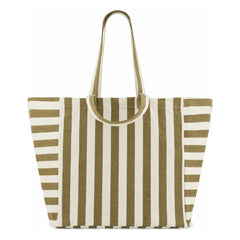 Rose in April - Elisa Striped Tote Bag | Olive