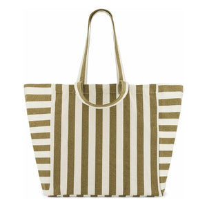 Rose in April - Elisa Striped Tote Bag | Olive