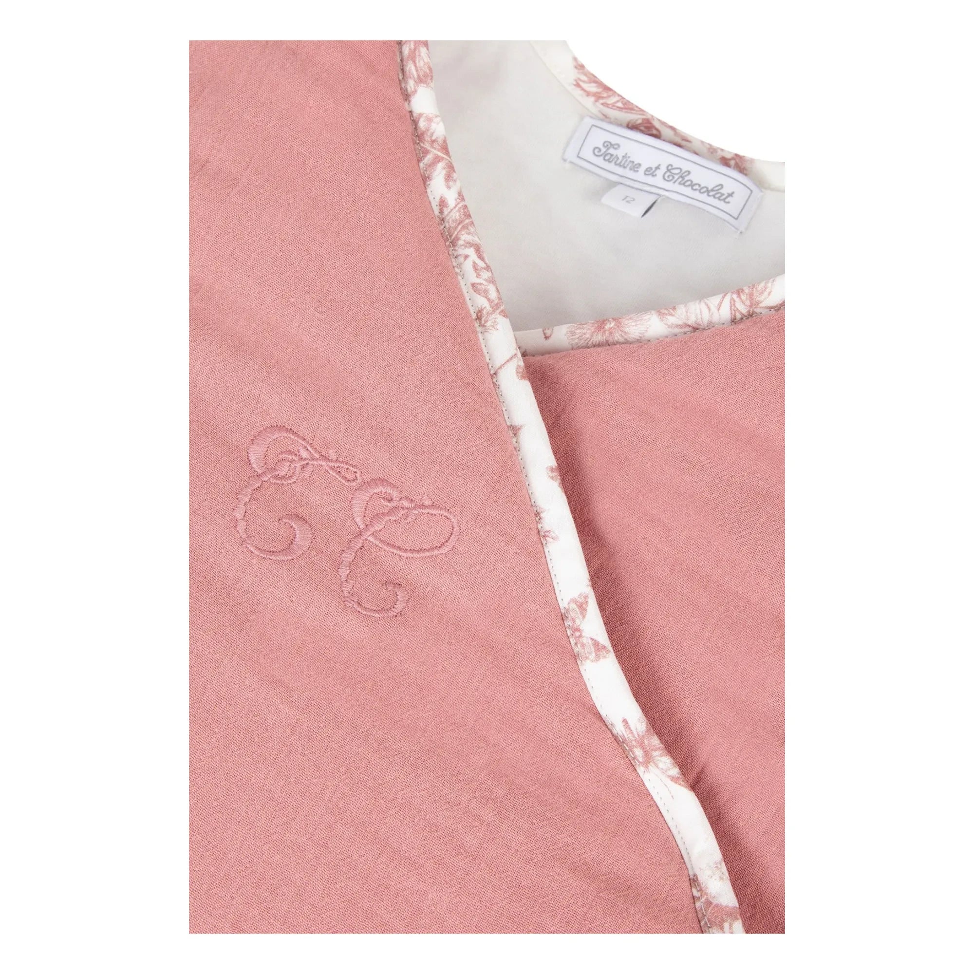 Tartine et Chocolat - Toile de Jouy Baby-Schlafsack | Pfirsich