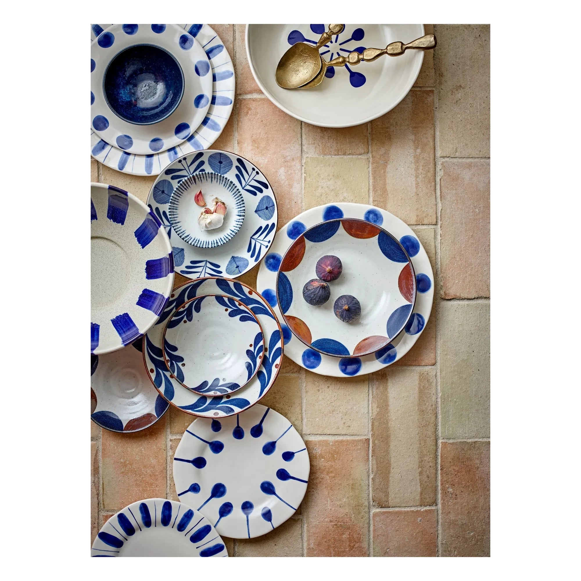 Bloomingville - Linora Teller - 3er-Set | Blau