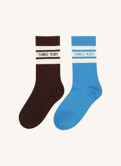Tumble N'Dry - 2 Pair Sock Set | Turquoise