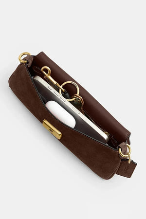 Coach kadın crossbody süet Suade Jet Shoulder Bag