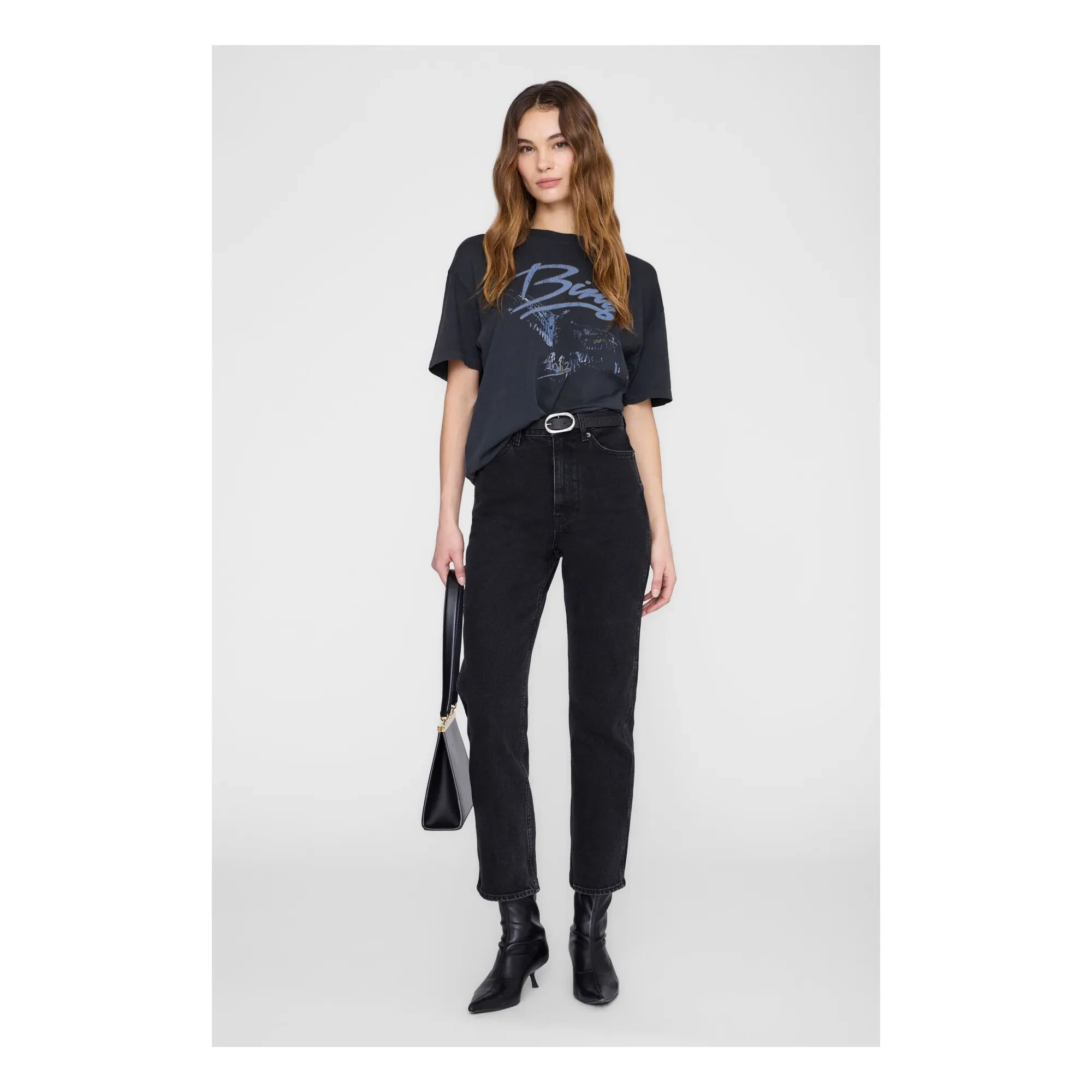 Anine Bing – Kent T-Shirt | Schwarz