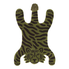 Ferm Living Kids - Safari Kaplan tüfteli halı 160x120 cm | Haki