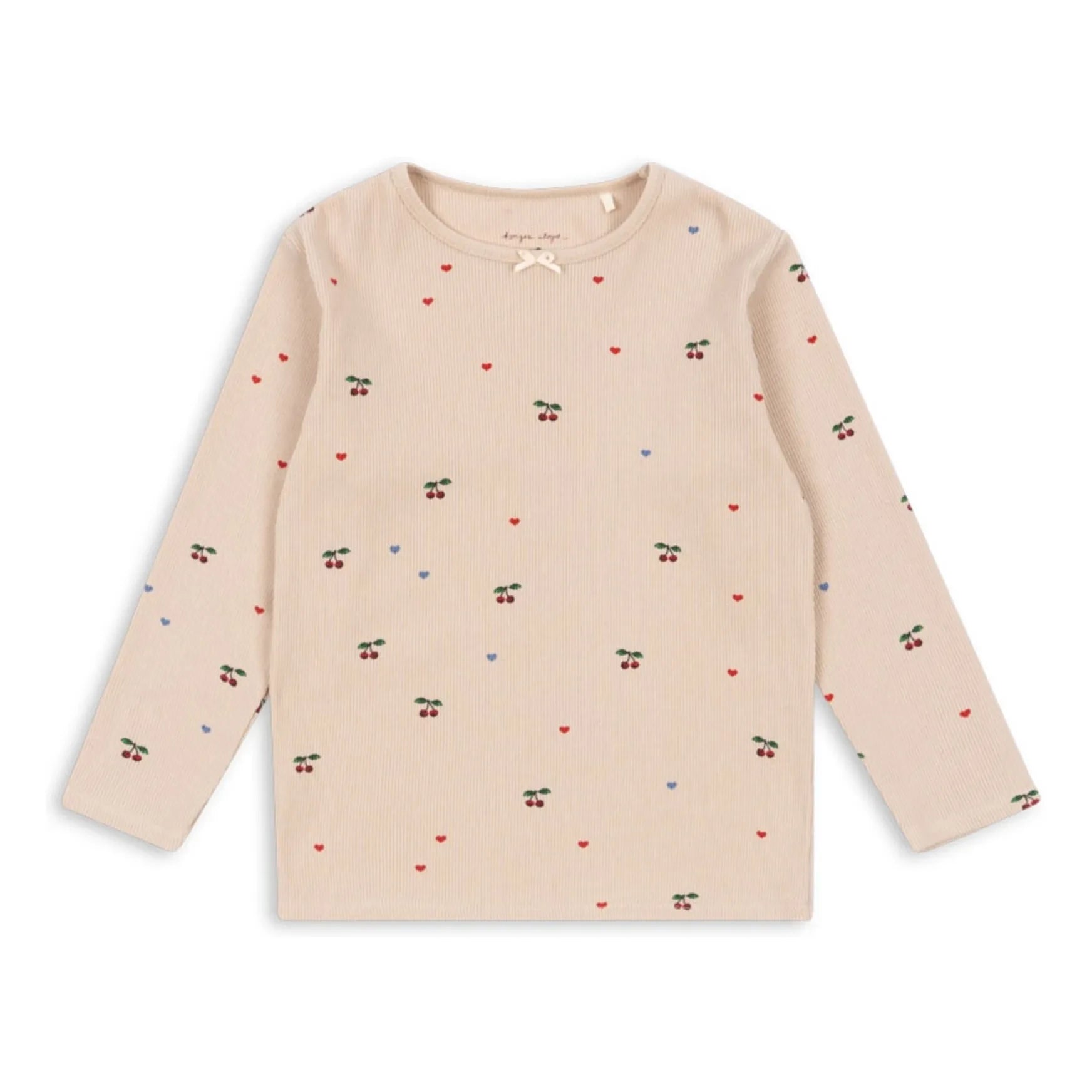 Konges Sløjd - Ella Cherries Organic Cotton Ribbed T-shirt | Dusty Pink