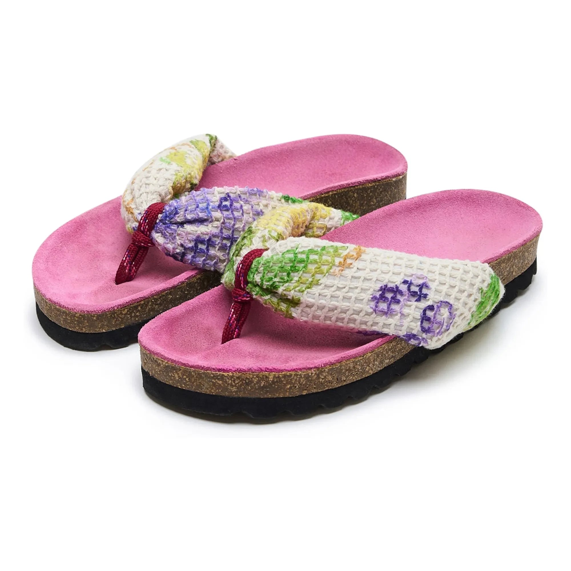 Maison Mangostan - Grape flip flops | Pink