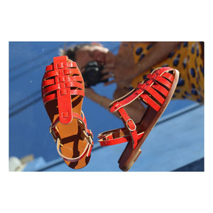 Mama Praïa - Fisherman Lipstick Sandalen | Rot