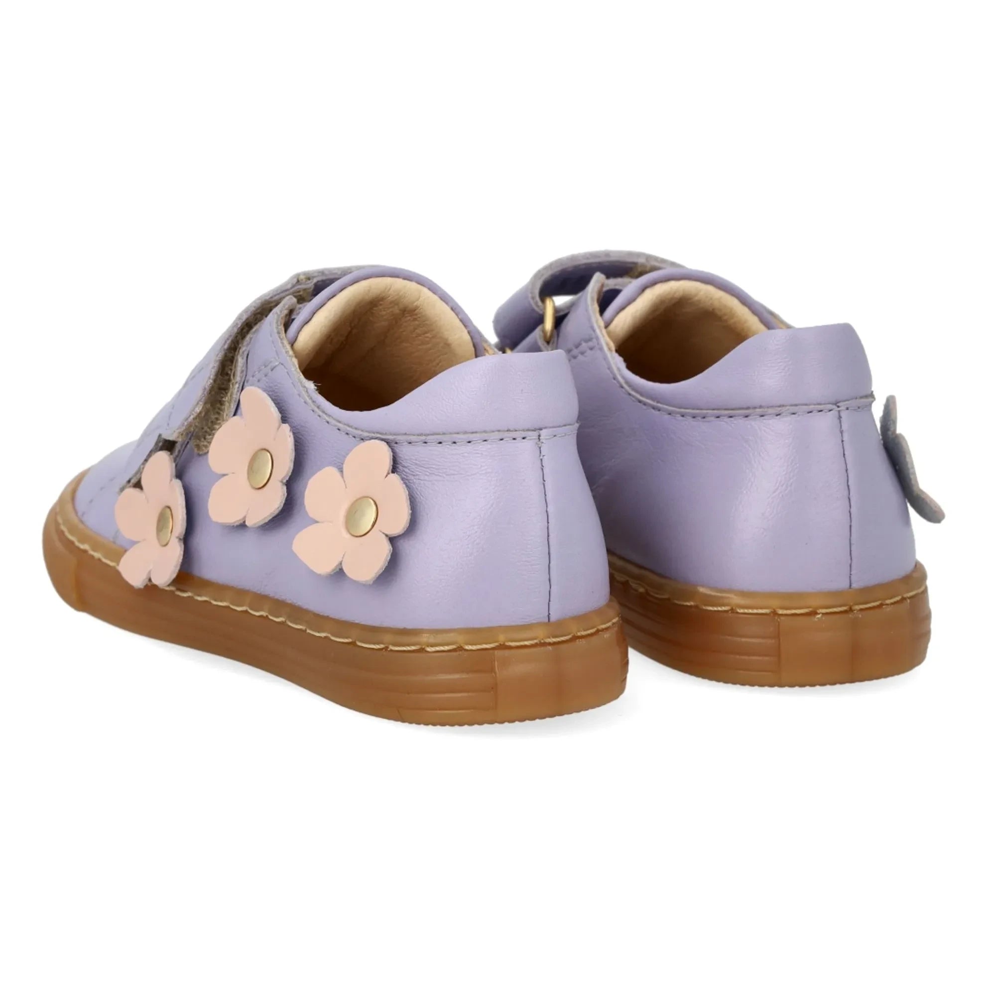 Angulus - Gestreifte Blumen-Sneaker | Flieder