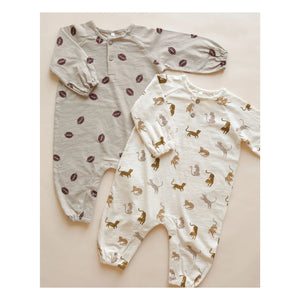 Rylee + Cru - Henley Football Pajamas | Stone