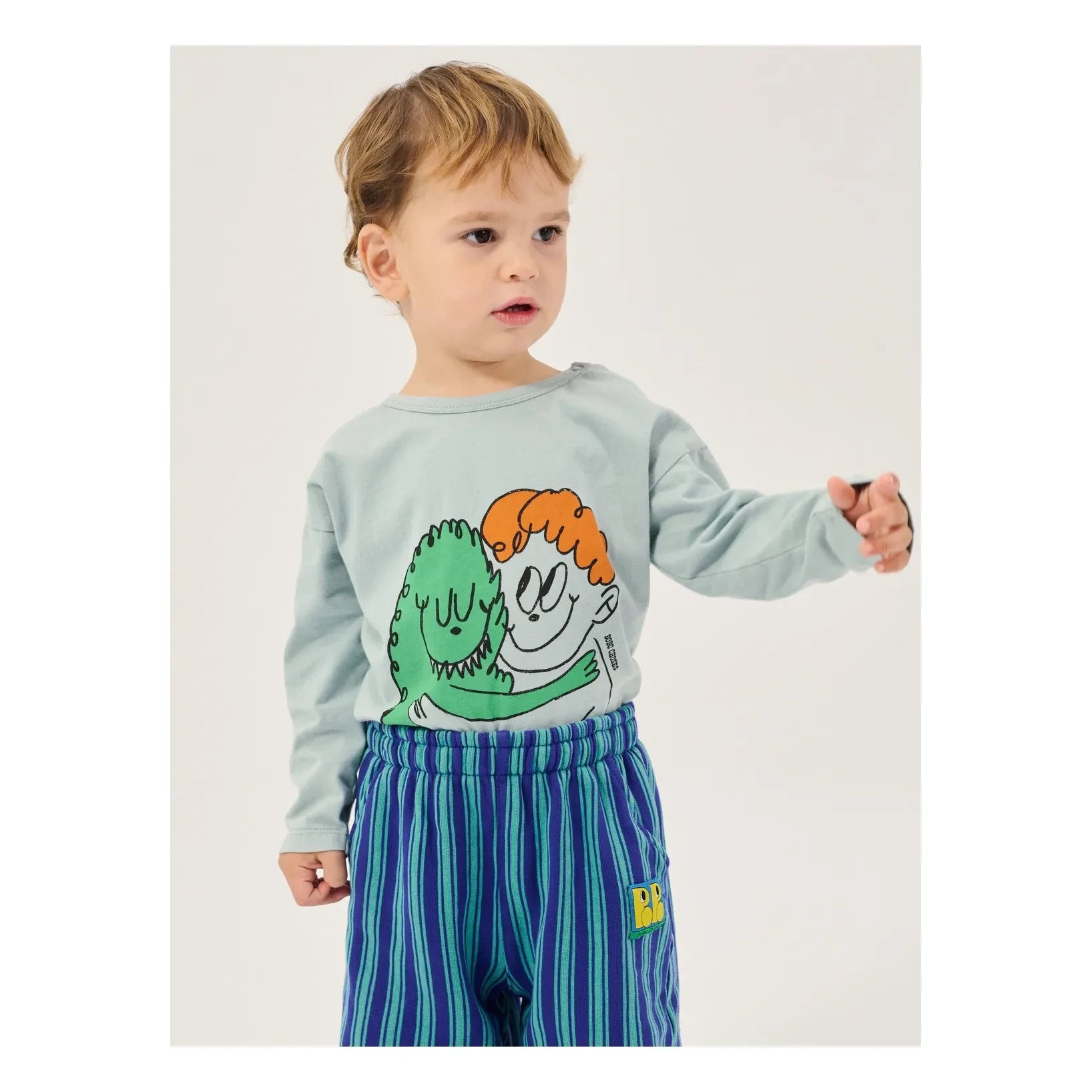 Bobo Choses - Monstre Baby T-Shirt aus Bio-Baumwolle | Hellblau