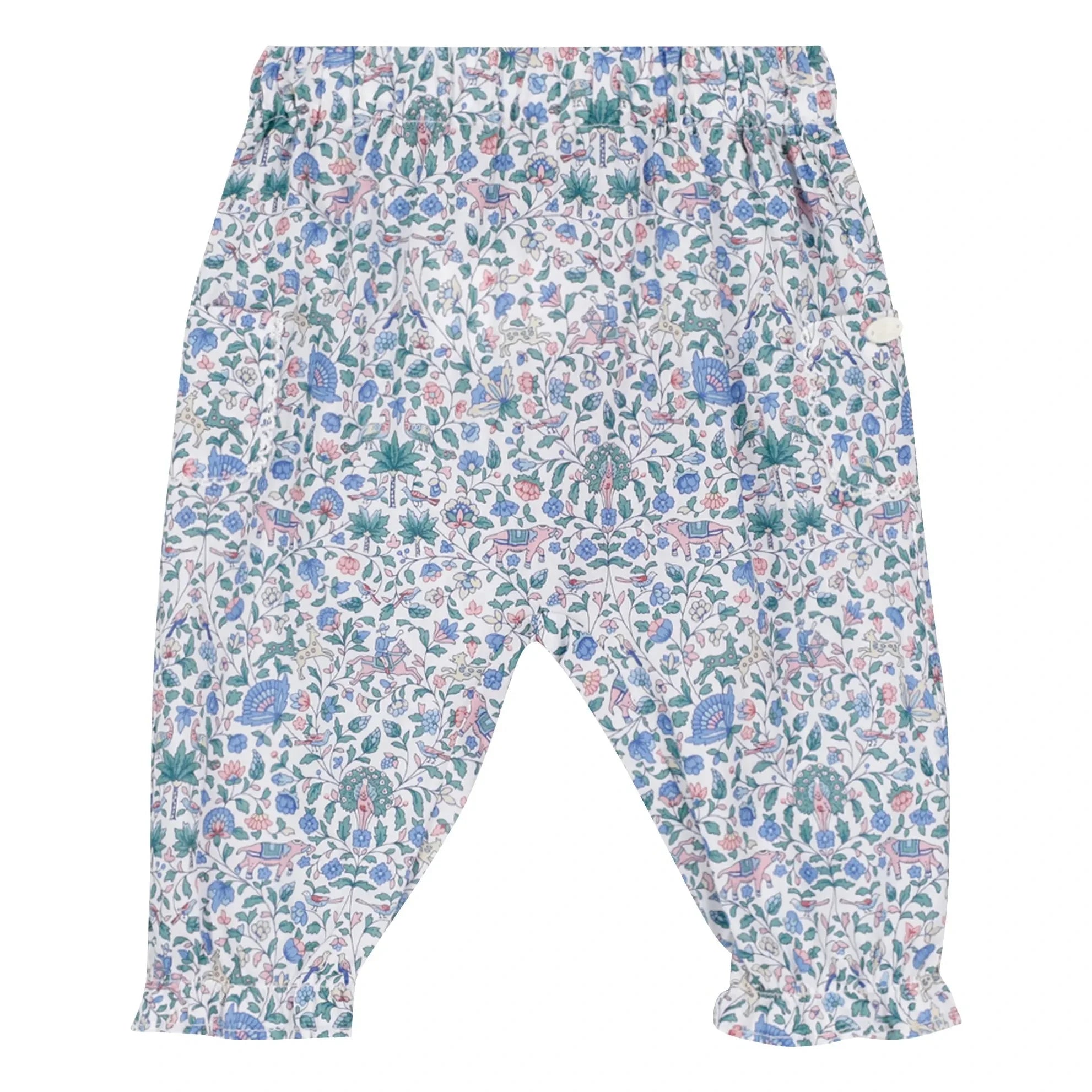 Tartine et Chocolat - Rüschenhose mit Liberty-Druck | Weiß