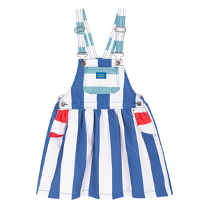 Favorite People - Blue Striped Capri Jumpsuit Dress