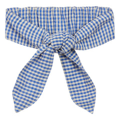 Arsène et Les Pipelettes - Seersucker Gingham Haarband | Blau