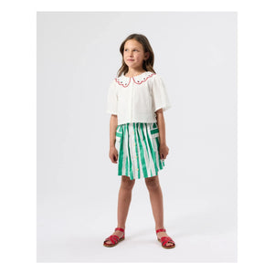 Goldie + Ace - Erdbeer-Crop-Bluse | Elfenbein
