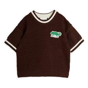 Mini Rodini - Sweatshirt aus Bio-Baumwolle mit Eidechse | Braun