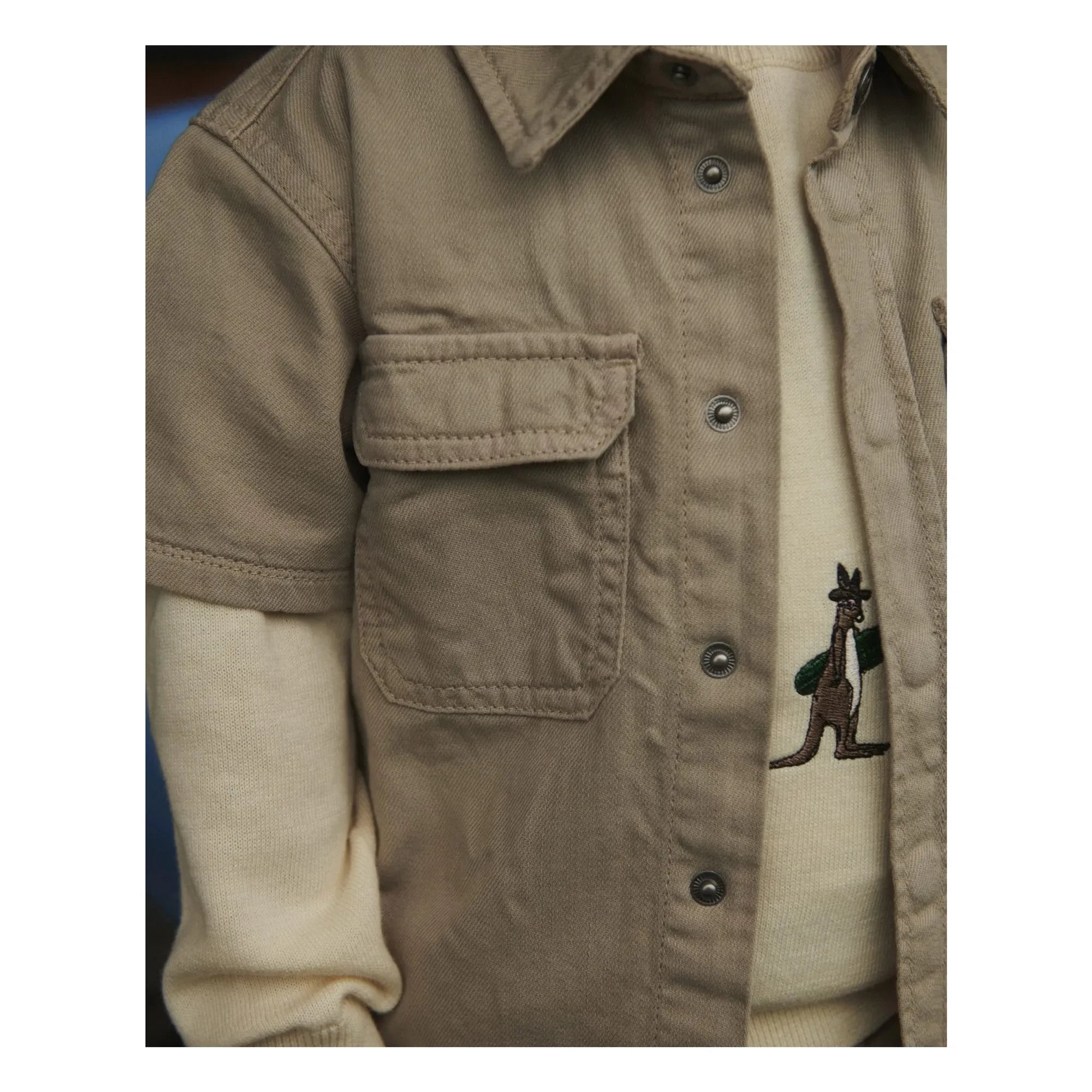 Copenhagen Colors - Organik pamuklu twill Safari gömlek | Bej