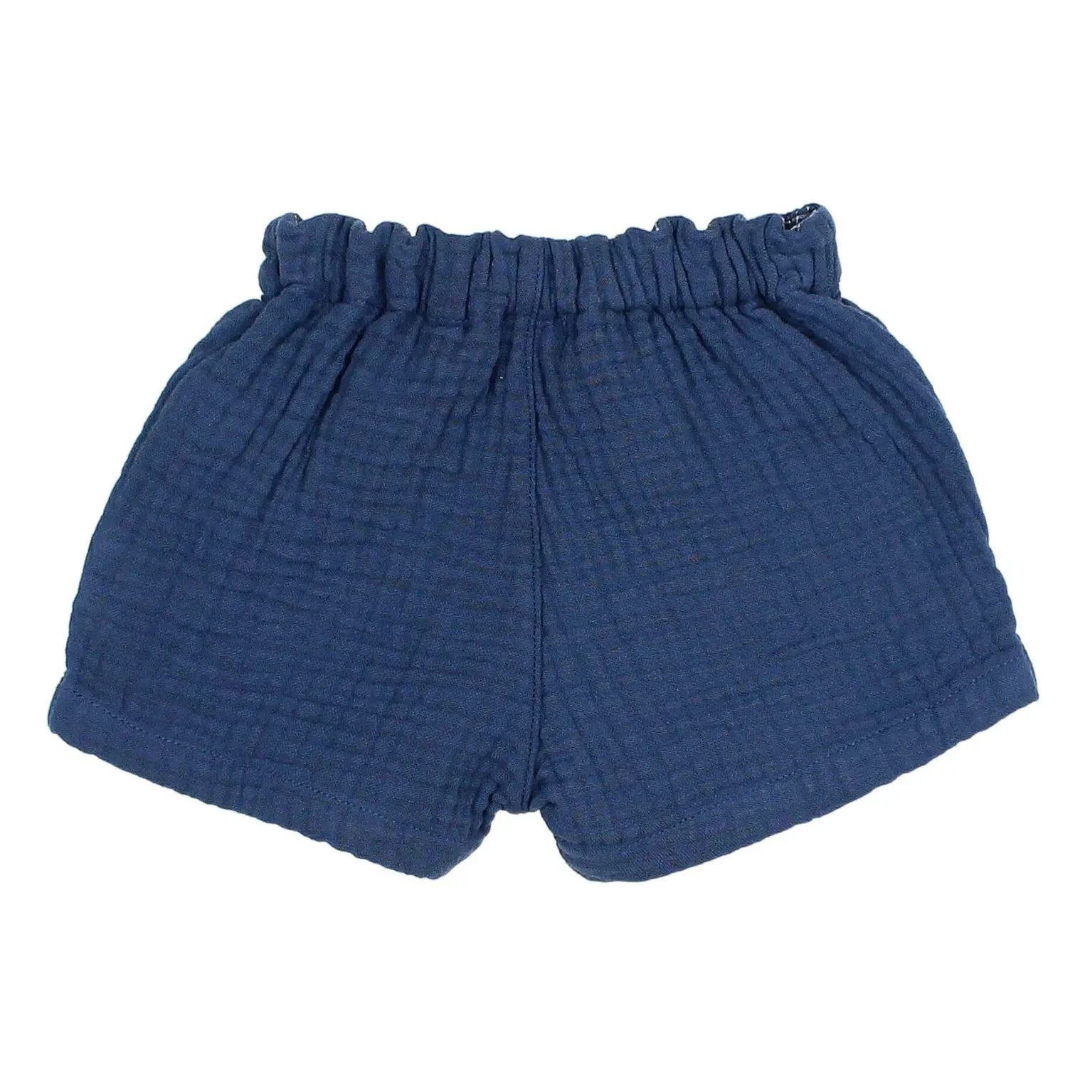 Búho – Shorts aus Baumwollgaze | Marineblau