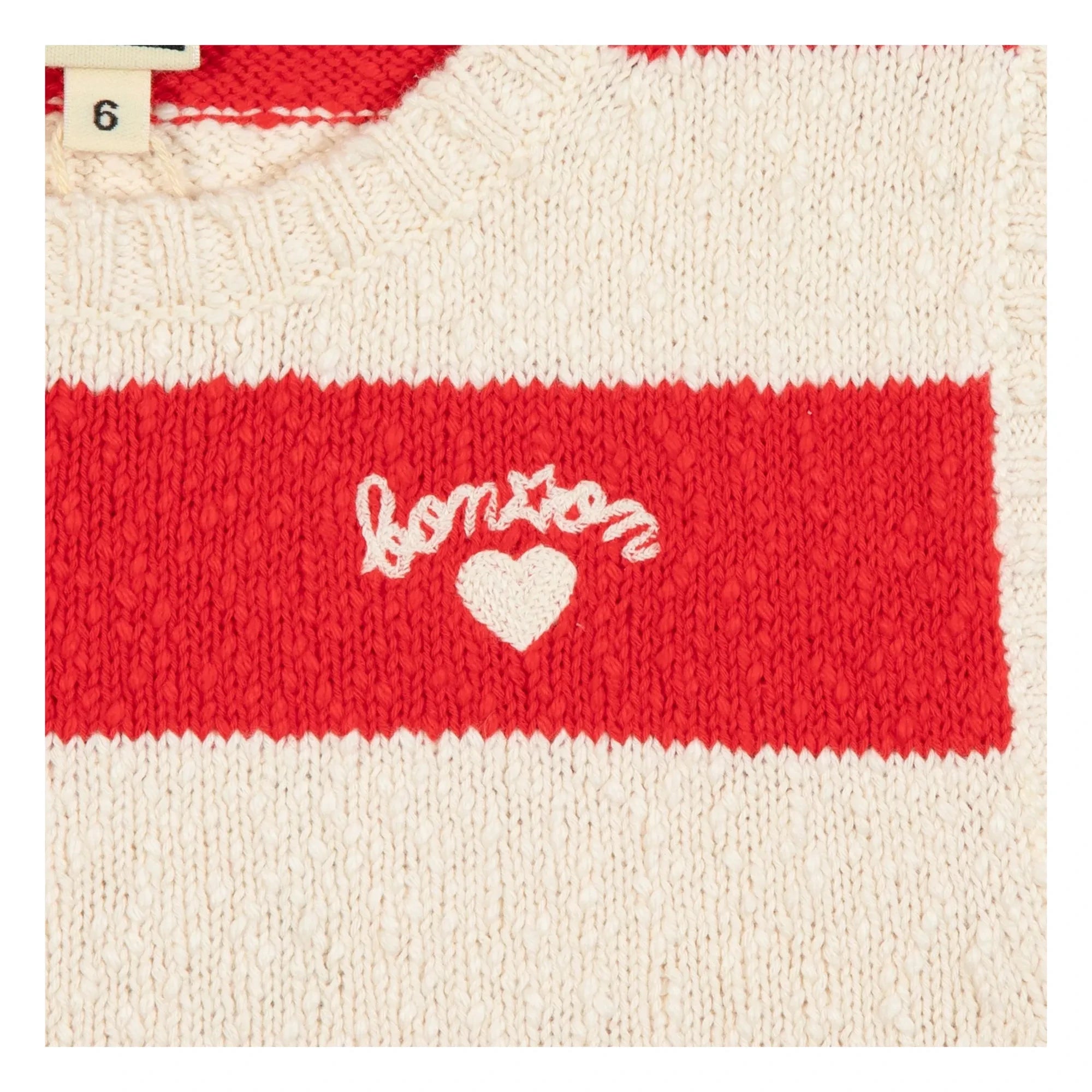 Bonton - Gestreiftes Mesh-Tanktop | Vermillion