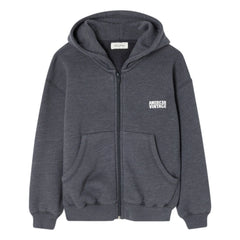 American Vintage - Doven Zip Sweatshirt | Marled Charcoal Gray