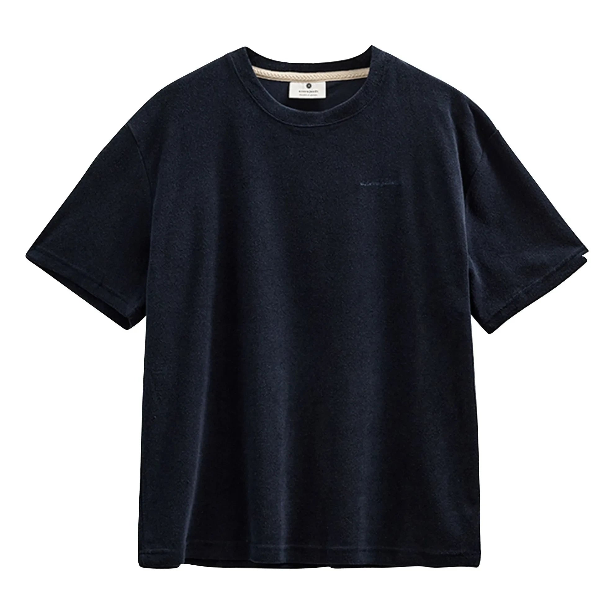 Anerkjendt - Akvillads Frottee-T-Shirt | Dunkelblau