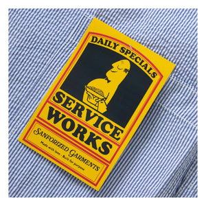 Service Works - Seersucker Gestreifte Jacke | Hellblau