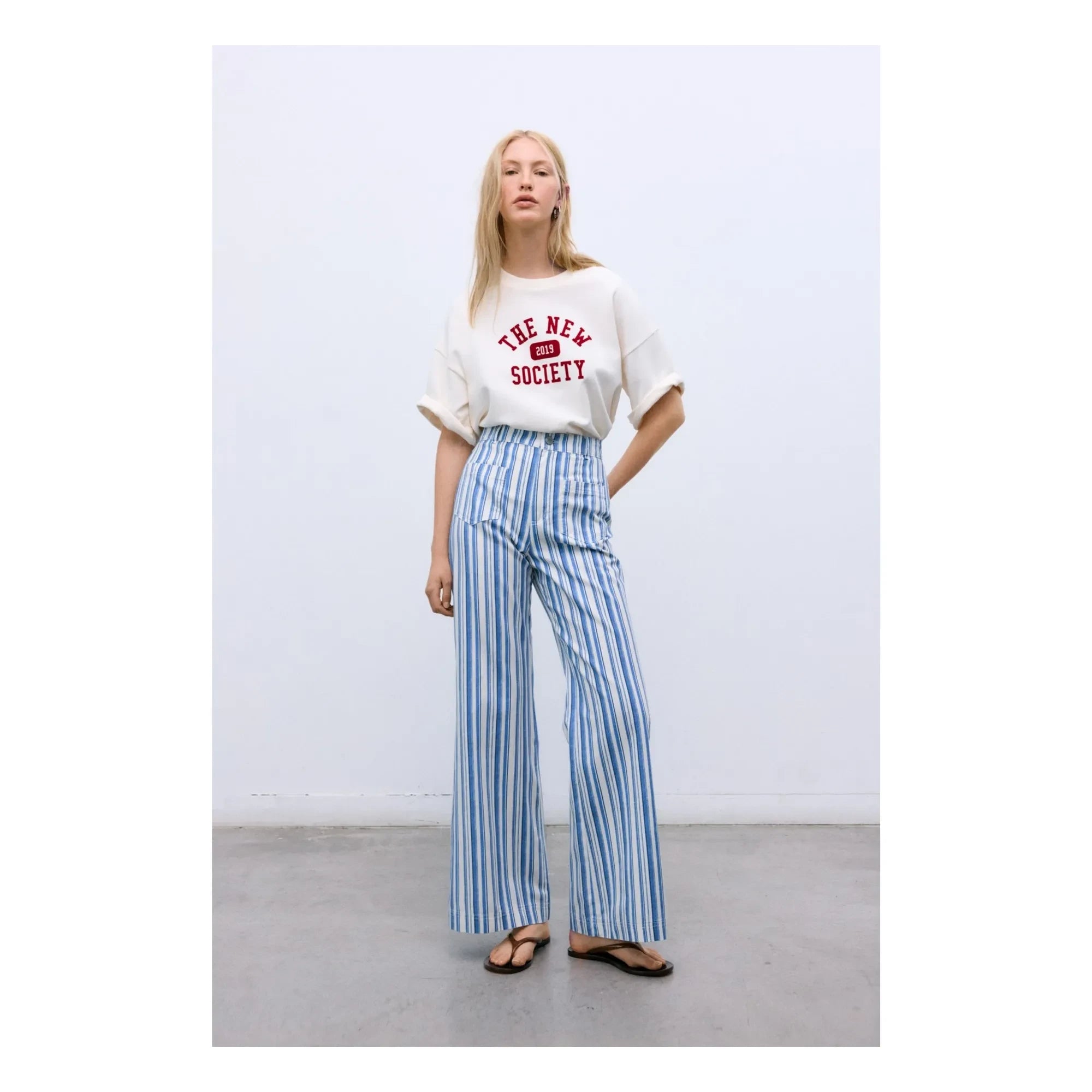 the new society - Ivy Baumwoll-T-Shirt | Weiß