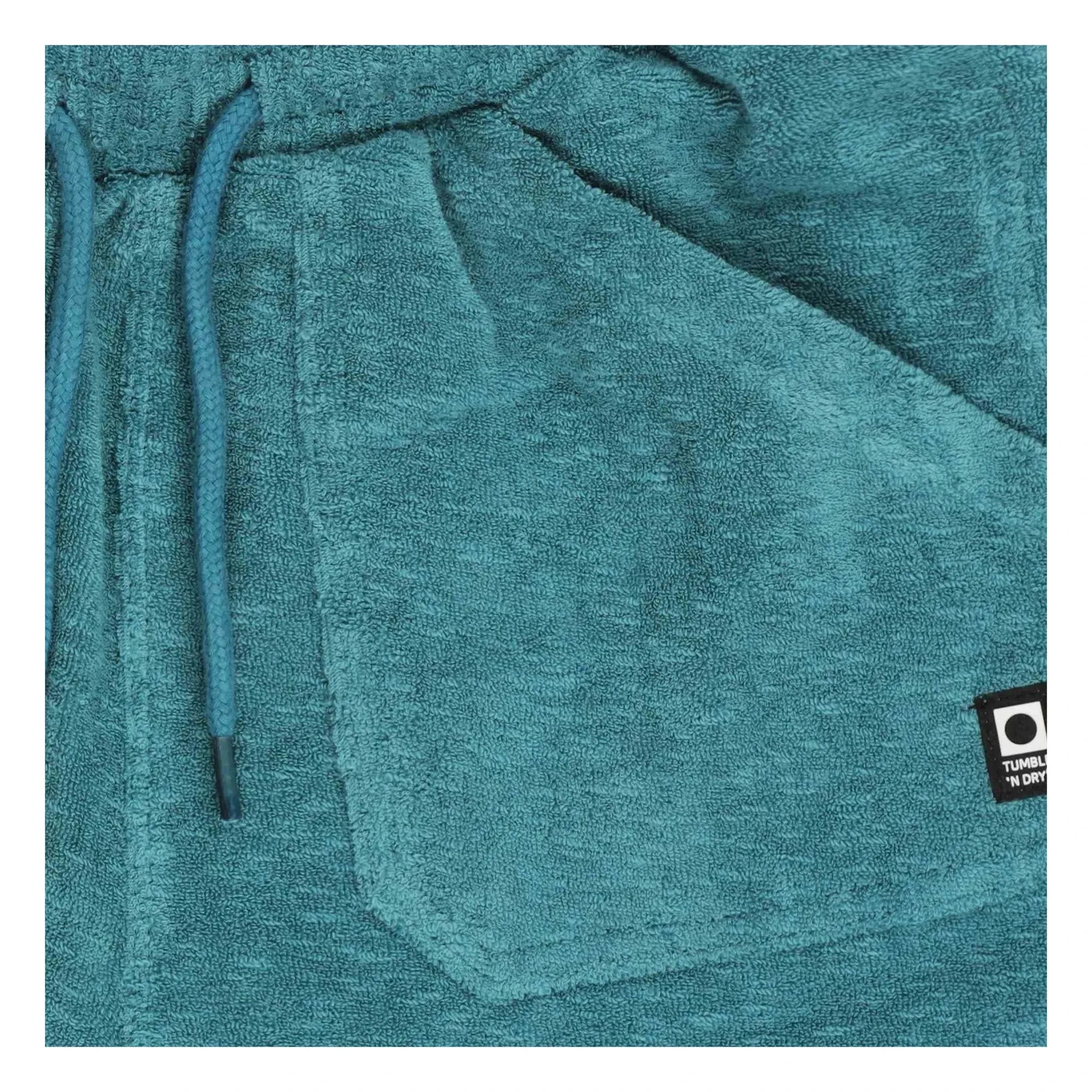 Tumble N'Dry - Kısa Plaj Port Peştemal Organik Pamuk | Peacock Blue