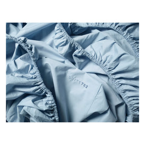Suite 702 - Organic Percale Elastic Fitted Sheet | Light blue