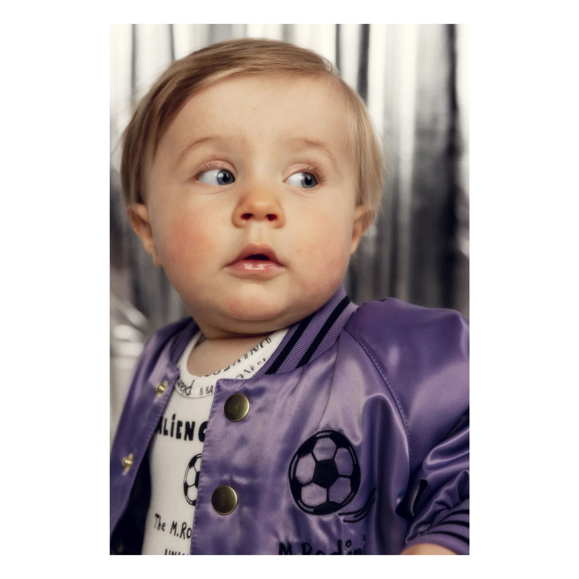 Mini Rodini - Football Bomber Satiniert Recycelte Fasern | Lila