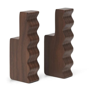 Ferm Living - Unda askı kancaları - 2'li set | Kahverengi