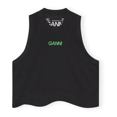 Ganni - Active Mesh Geri Dönüştürülmüş Malzemeli Üst | Siyah