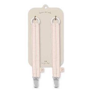 Konges Sløjd - Stripie Pacifier Clips - Set of 2 | Pink