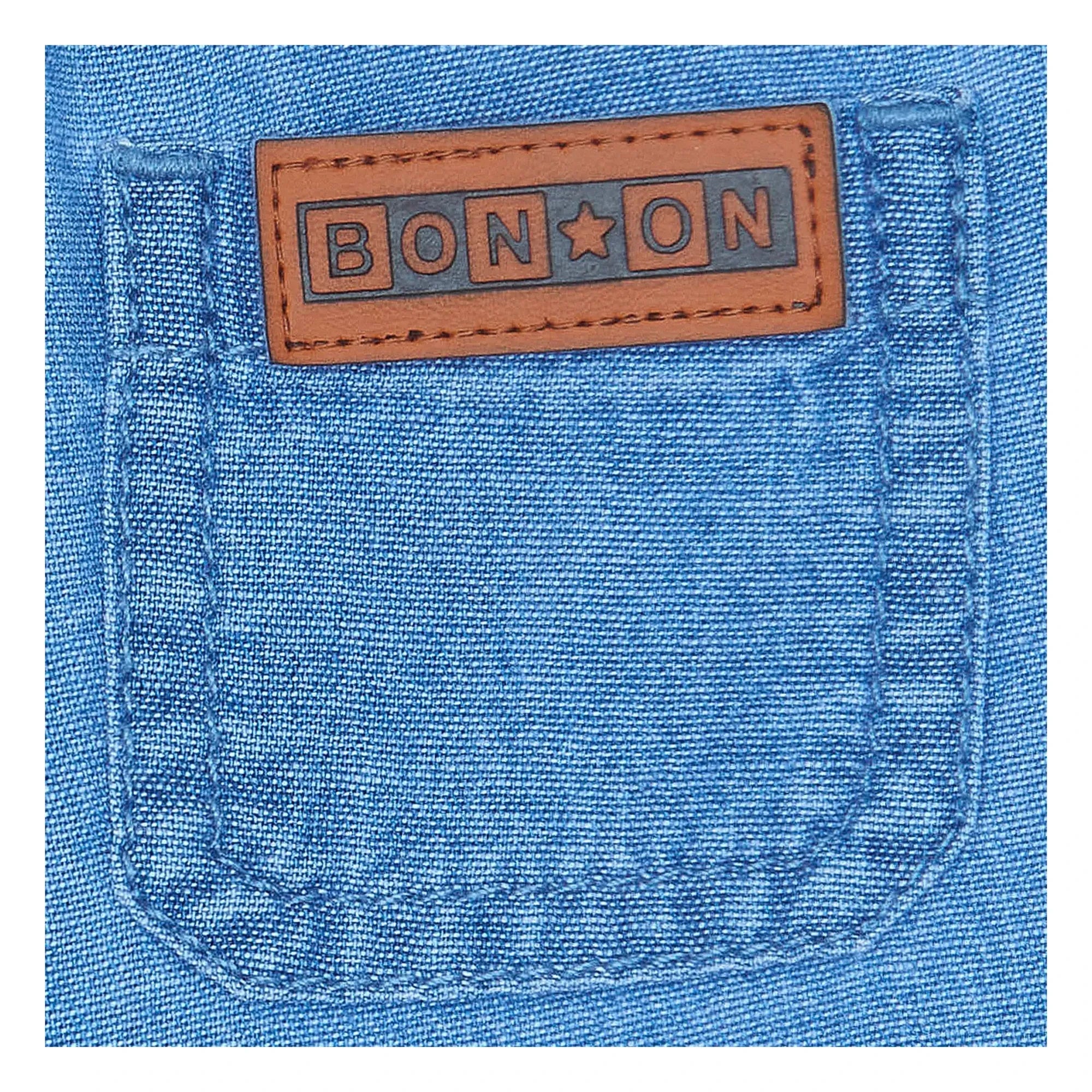 Bonton - Kurzes Chambray-Hemd Lyon | Jeansblau