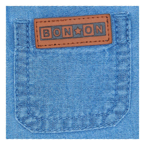 Bonton - Kurzes Chambray-Hemd Lyon | Jeansblau