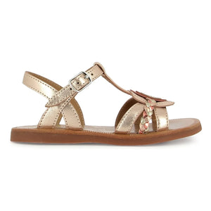 Pom d'Api - Plagette Alto Metallic Sandaletler | Bakır kırmızısı
