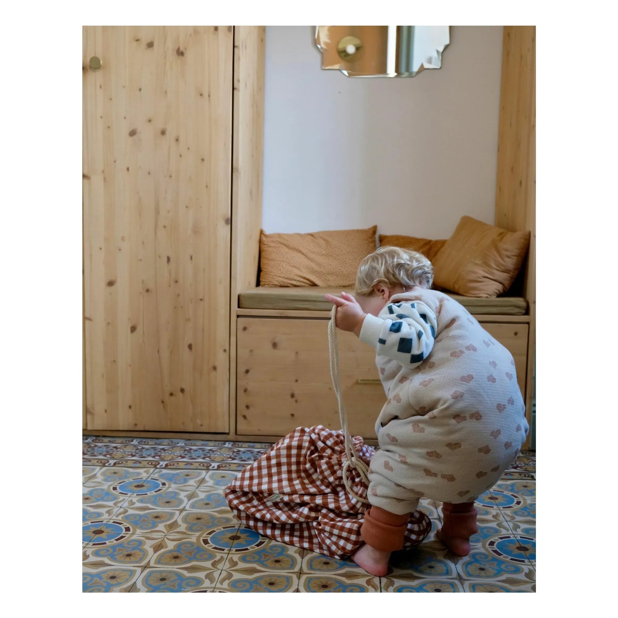 Tante Reine - Coeur Organic Cotton Footed Sleep Sack | Cream