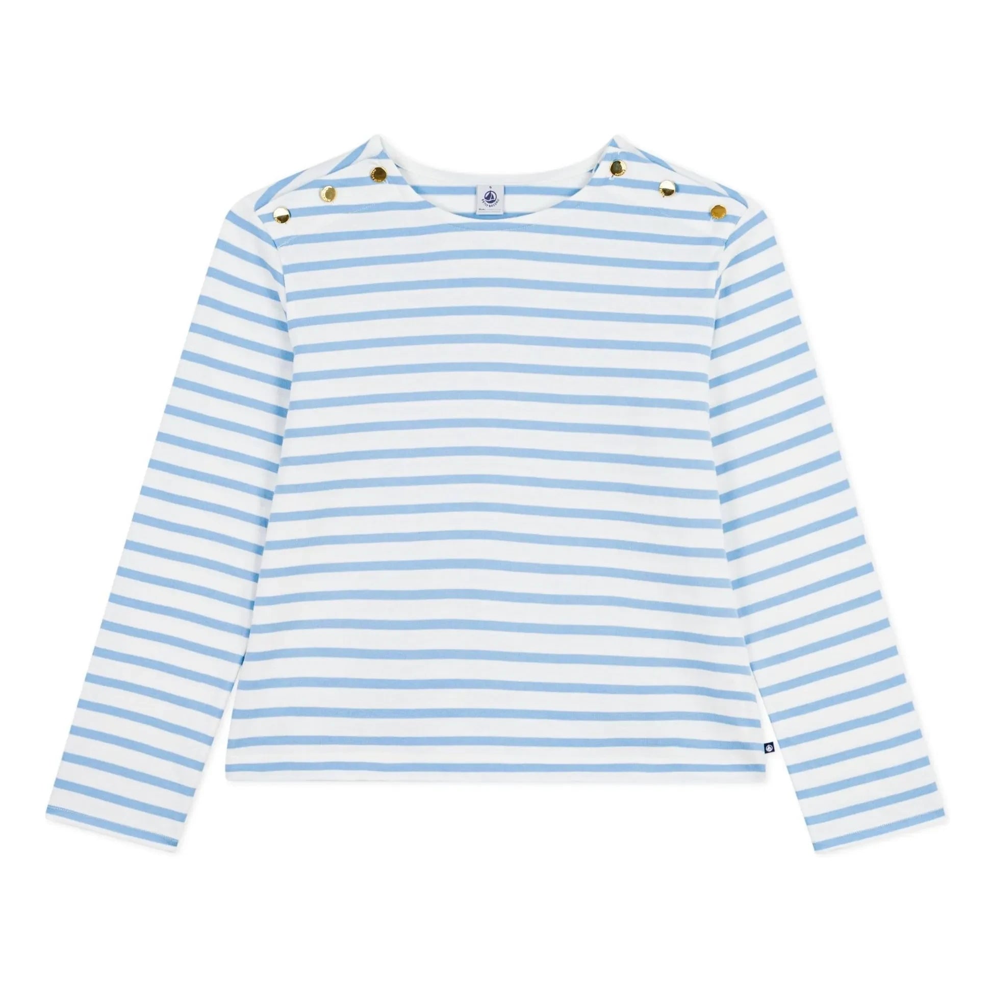 Petit Bateau - Mavi Marinière Düğmeli Çanlar