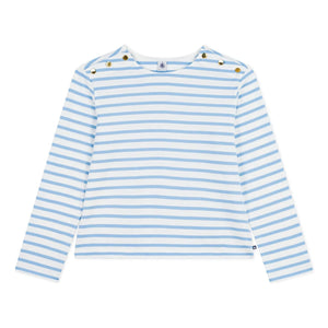 Petit Bateau - Mavi Marinière Düğmeli Çanlar