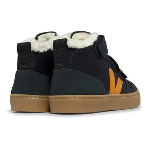 Veja - V-10 Mid Scratch Lined Sneakers | Siyah