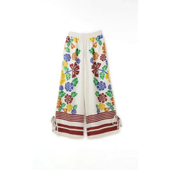 Fabula - Blumen-Knotenhose | Weiß