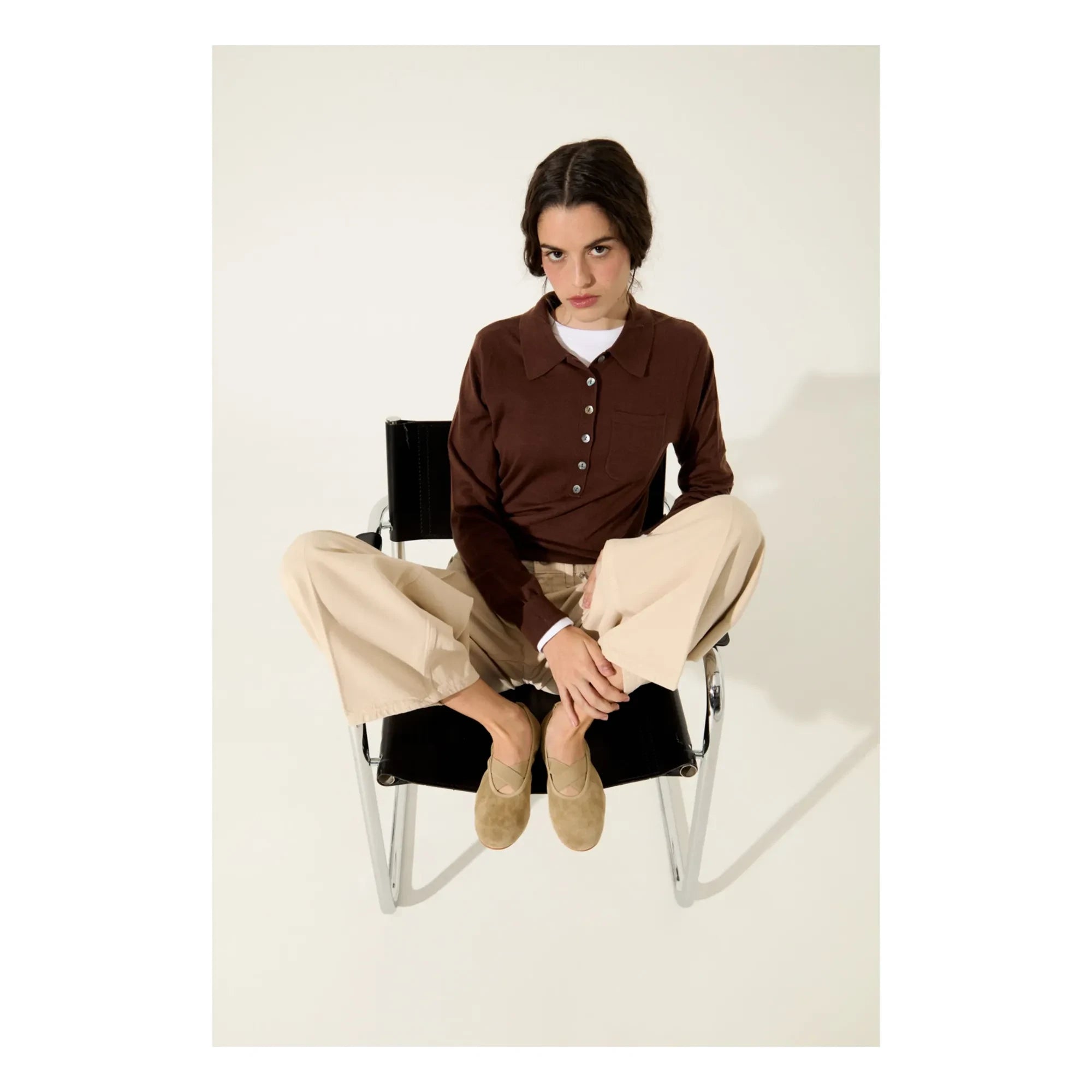 Augusta - Bettina Wildleder Ballerina | Beige