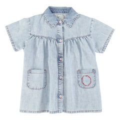 Piupiuchick - Denim Dress | Light Blue