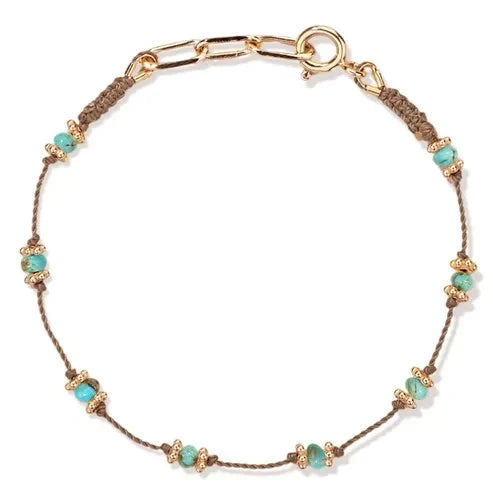 Tityaravy – Türkisfarbenes Lotus-Armband | Blau