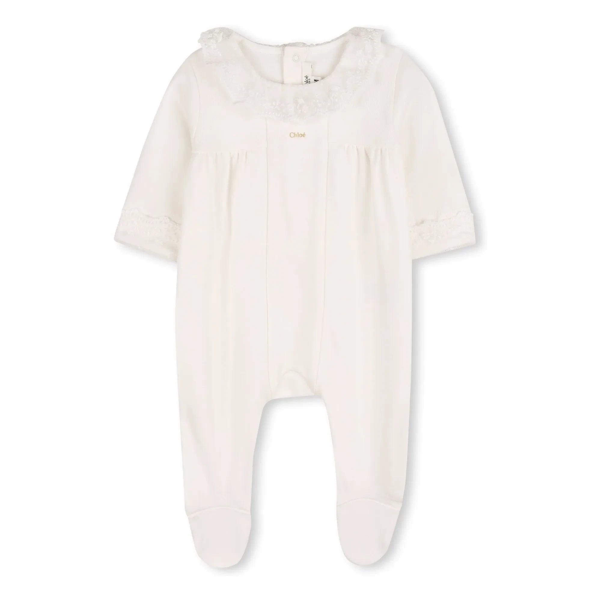 Chloé - Organic Cotton Pajama and Blanket Set | White
