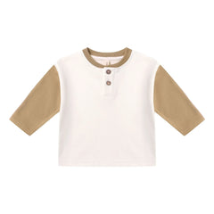 Quincy Mae - Organik pamuk Henley T-shirt | Fildişi