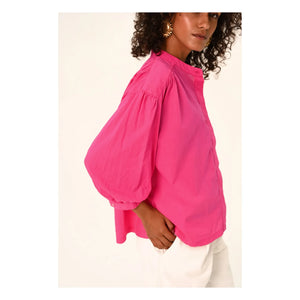 Sacrécoeur - Carla Hibis Poplin Bluz | Framboise