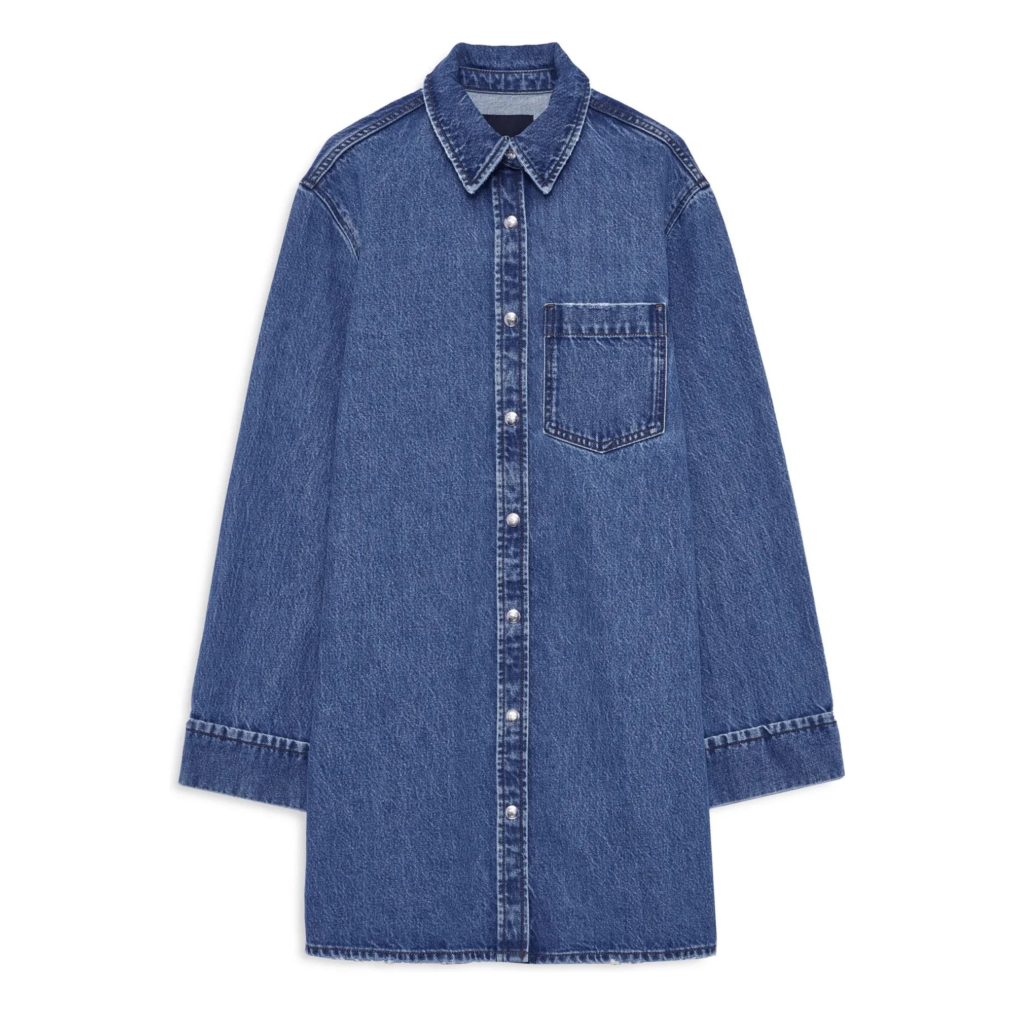 Anine Bing - Denim Mary elbise | Mavi